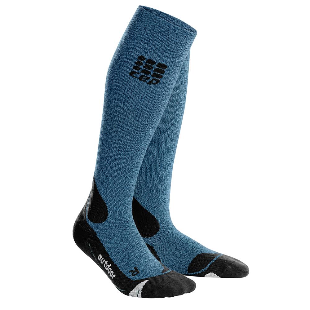 CEP Women's Outdoor Merino Compression Socks, III, Desert Sky
