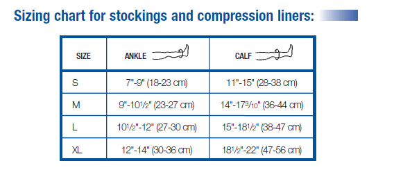 Jobst Hose Size Chart